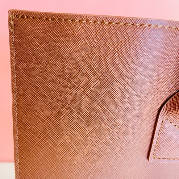 NEW TRENDY COGNAC RIVE GAUCHE VEGAN LEATHER TOTE - Picture 5 of 5